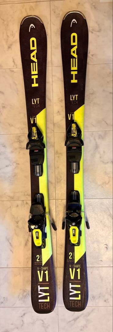 HEAD V-SHAPE V1 130cm スキー板 ポール付き ミッドスキー - メルカリ