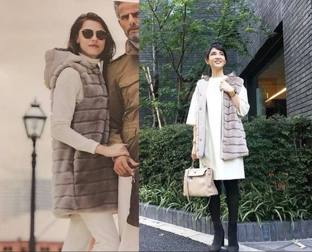 美品】MOORER社 JAY MAYEN ふわふわエコファー ダウンベスト - メルカリ