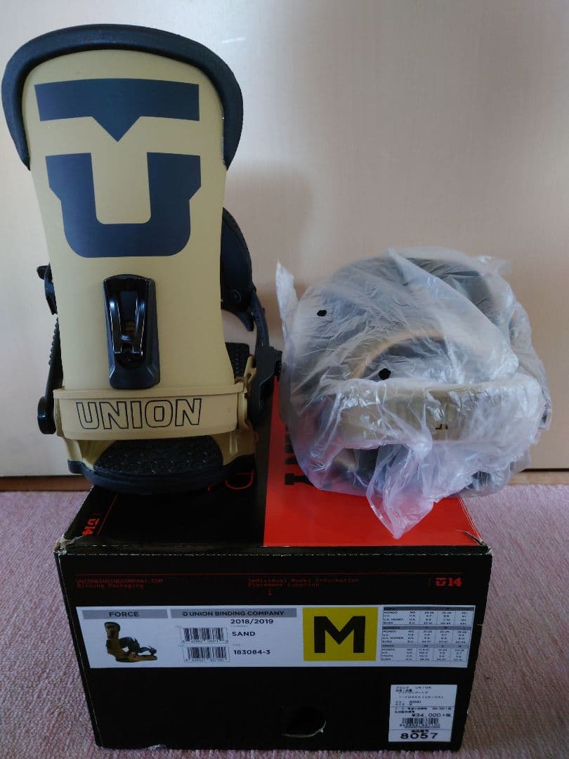 UNION FORCE ビンディング Mサイズ SAND メンズ 未使用 UNION BINDING スノーボード ビンディング ユニオン UNION FORCE Sand