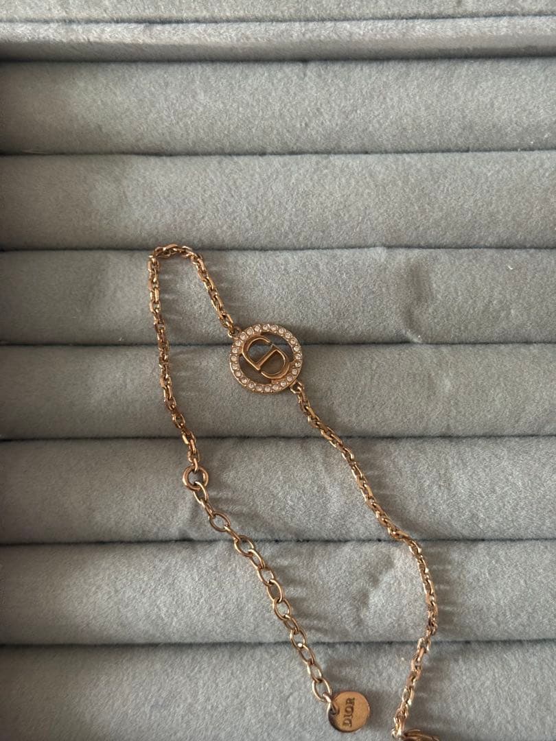 ラスト値下げ Dior Petit CD ブレスレット ピンクゴールド Dior PETIT CD ダブルブレスレット メタル & クリスタル (Dior