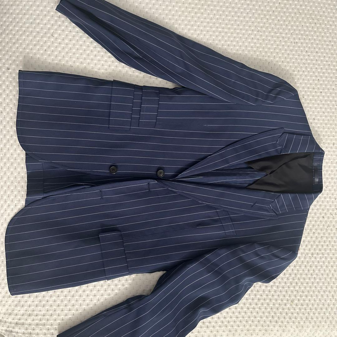 Paul Smith ネイビー ストライプ ダブルブレスト スーツセット ダブルブレスト ピンストライプ スリーピース 2つボタンスーツ