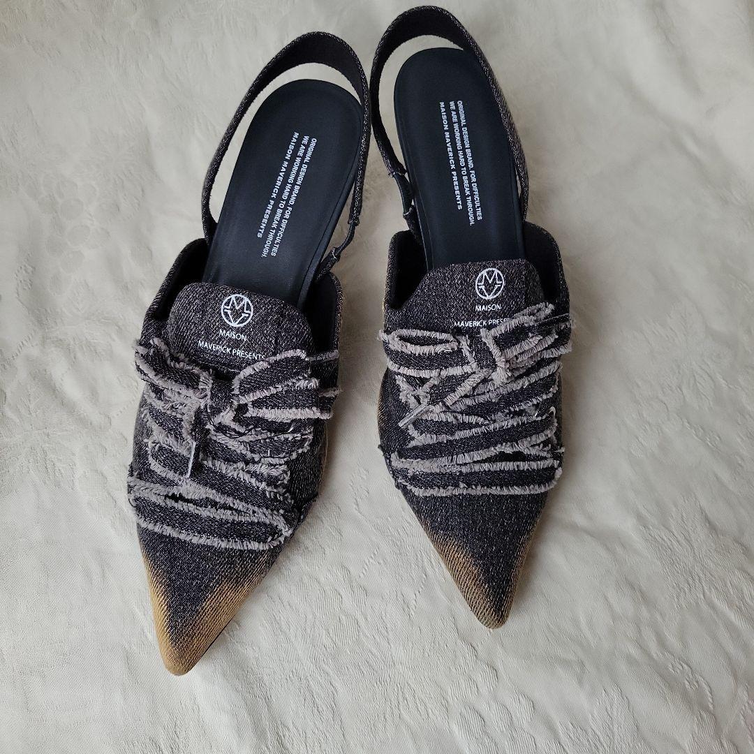 MAISON MAVERICK PRESENTS デニムミュールスニーカー MAISON MAVERICK PRESENTS（メゾンマーベリックプレゼンツ） ミュール