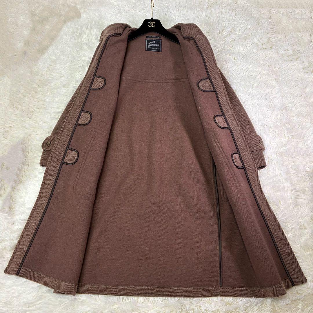 グローバーオール ダッフルコート ヘリンボーン ブラウン系 トグル