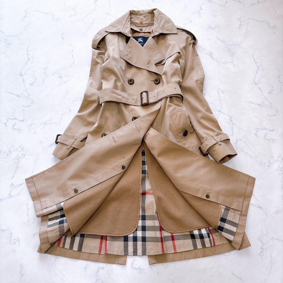 美品✨バーバリー ロンドン ハニーベージュ ギャバジン トレンチコート