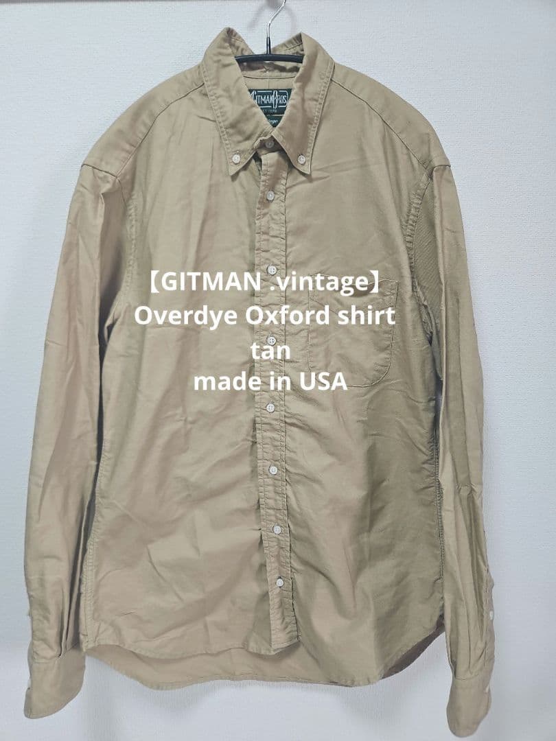 【GITMAN BRO. vintage】Overdye Oxfordshirt Gitman Vintage Toast Overdye Oxford Shirt