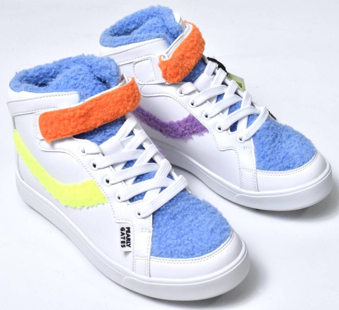 未使用4.1万 パーリーゲイツ ミドルカット ボア ゴルフシューズ 23cm