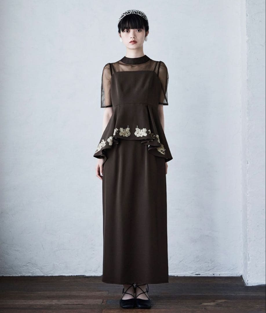 etoll. ドレス etoll.（エトル） ドレス バック刺繍フレアドレス オケージョン