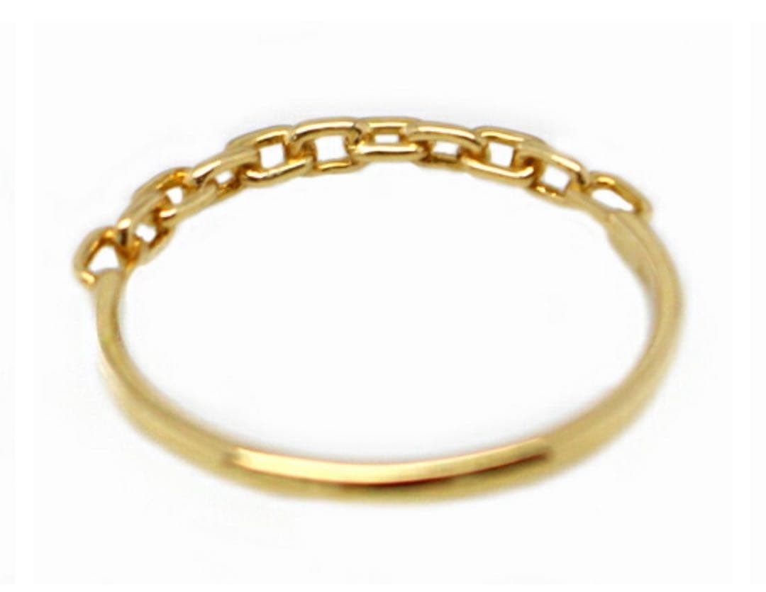 K10 PG チェーンモチーフ 地金リング　10号 楽天市場】【SALE】指輪 “nami” 地金リング 10金 K10 ピンクゴールド