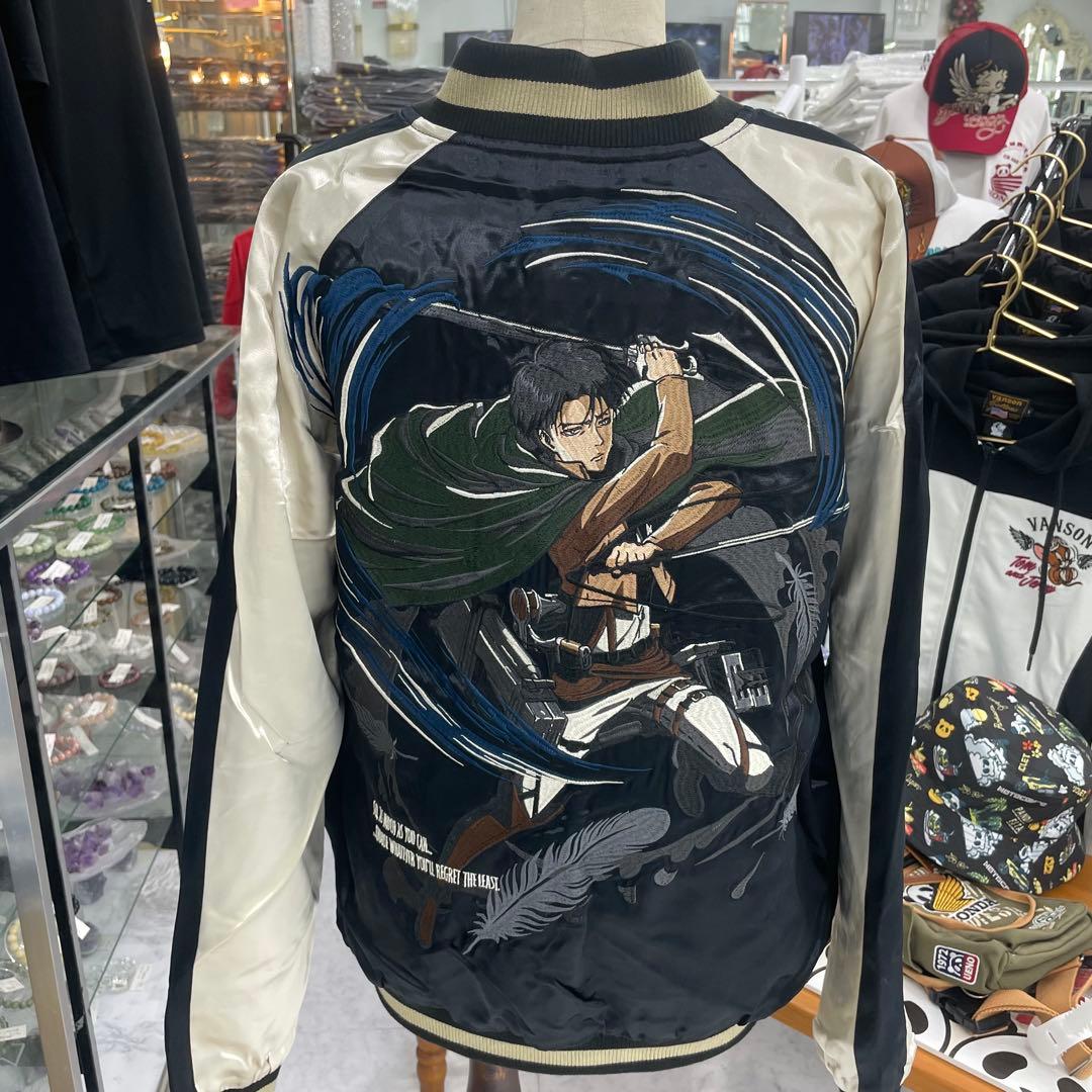 （6）リヴァイ・アッカーマン スカジャン 進撃の巨人 Attack on Titan 調査兵団 リヴァイ・アッカーマン 刺繍