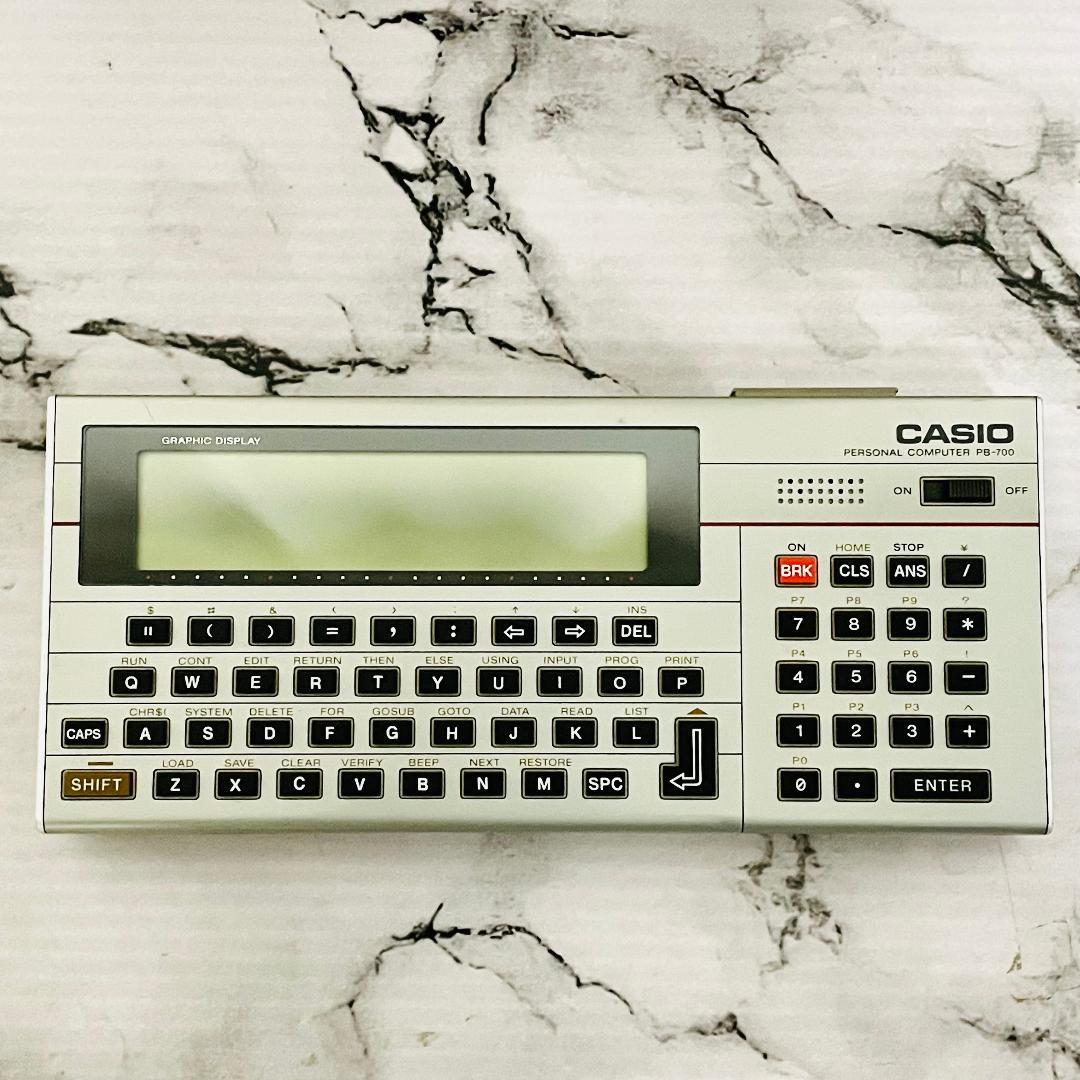 【良品】CASIO PB-700 動作確認済 コマンドガイド・ケース・電池付