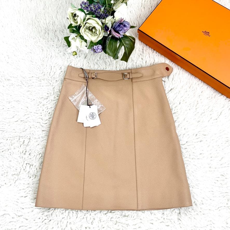 新品未使用タグ付★HERMES★ディアスキン★ベルト★本革レザー★スカート HERMES（エルメス） ベルト ケリー18 Kelly belt H069853CK H069853CD