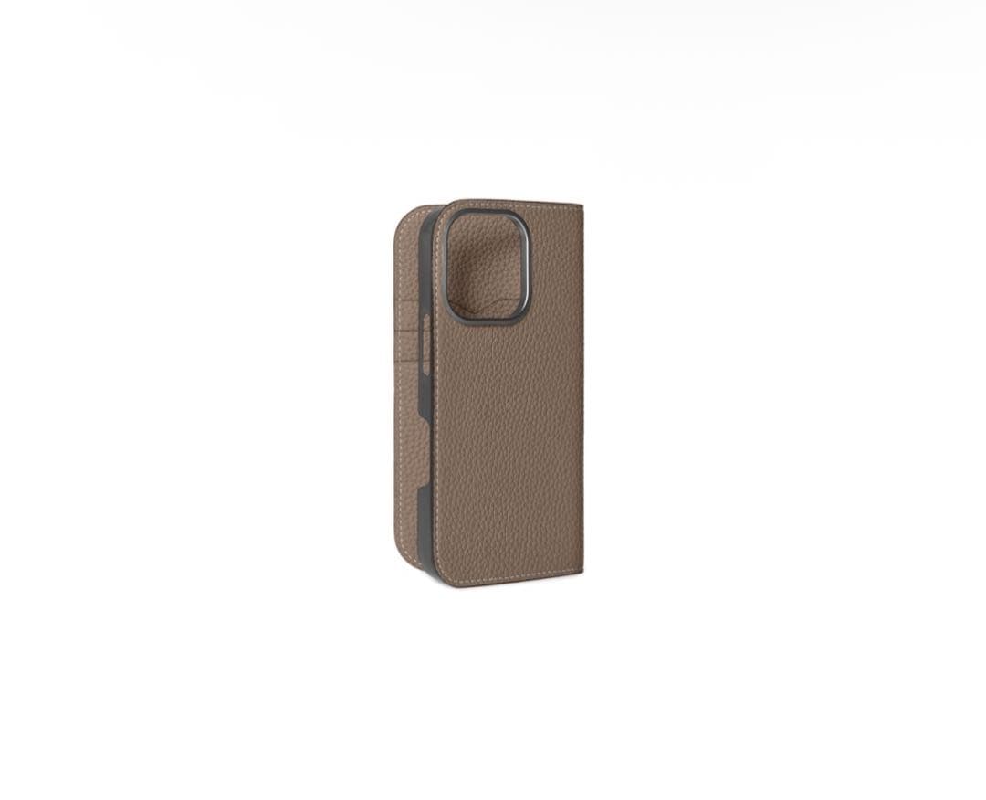 ボナベンチュラ iPhone16pro エトープ iPhone 16 Pro Max) ダイアリーケース シュリンクレザー