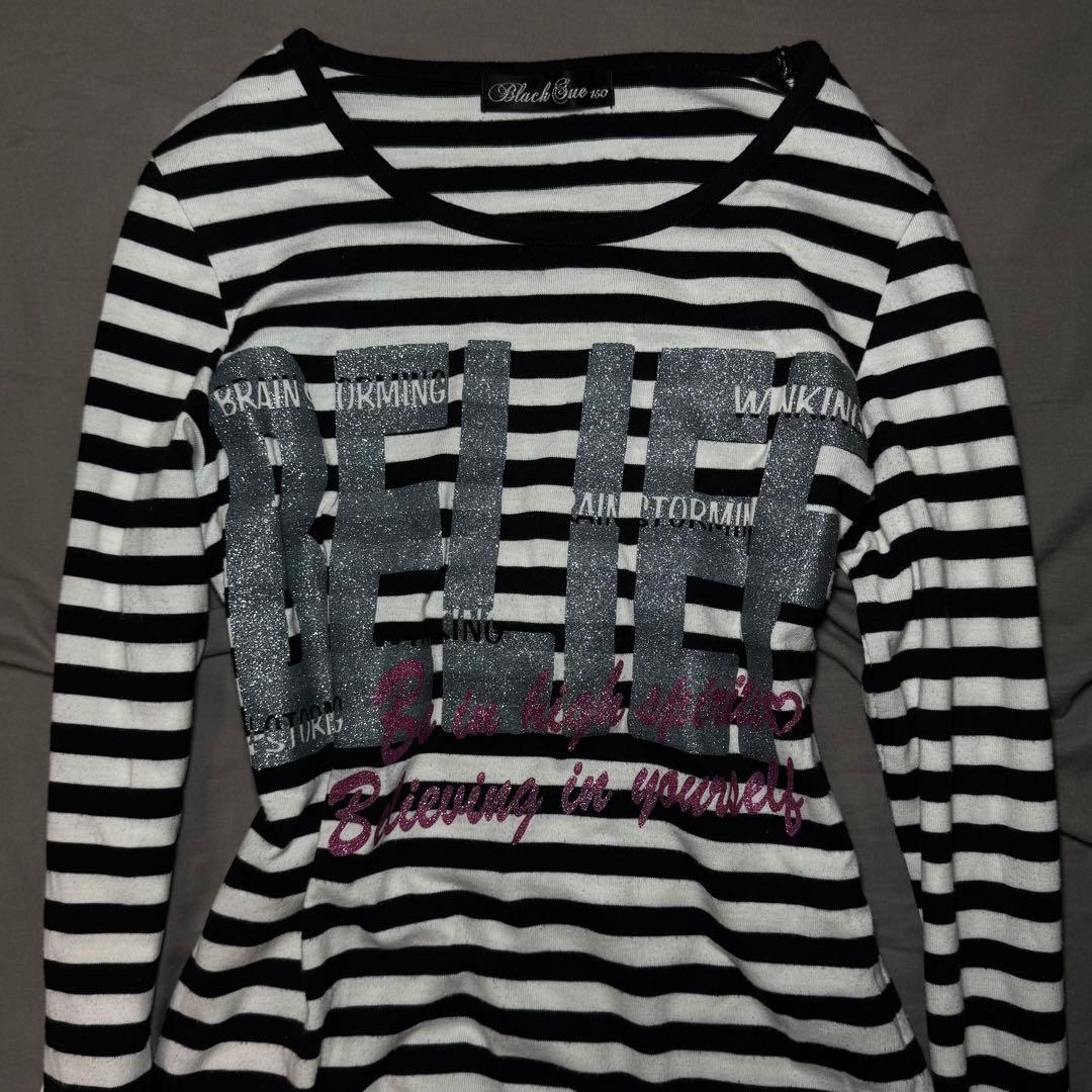 00s archive ボーダーカットソー ラメ 平成ギャル y2k グランジ - メルカリ