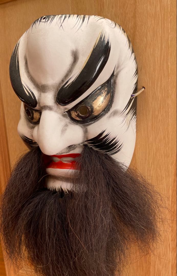 最終値下げ　三連休限定出品　神楽面　須佐之男　日下義明作