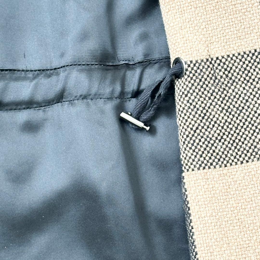 大きいサイズ❤️XL MaxMara マレーラ フーデットコート チェック 黒