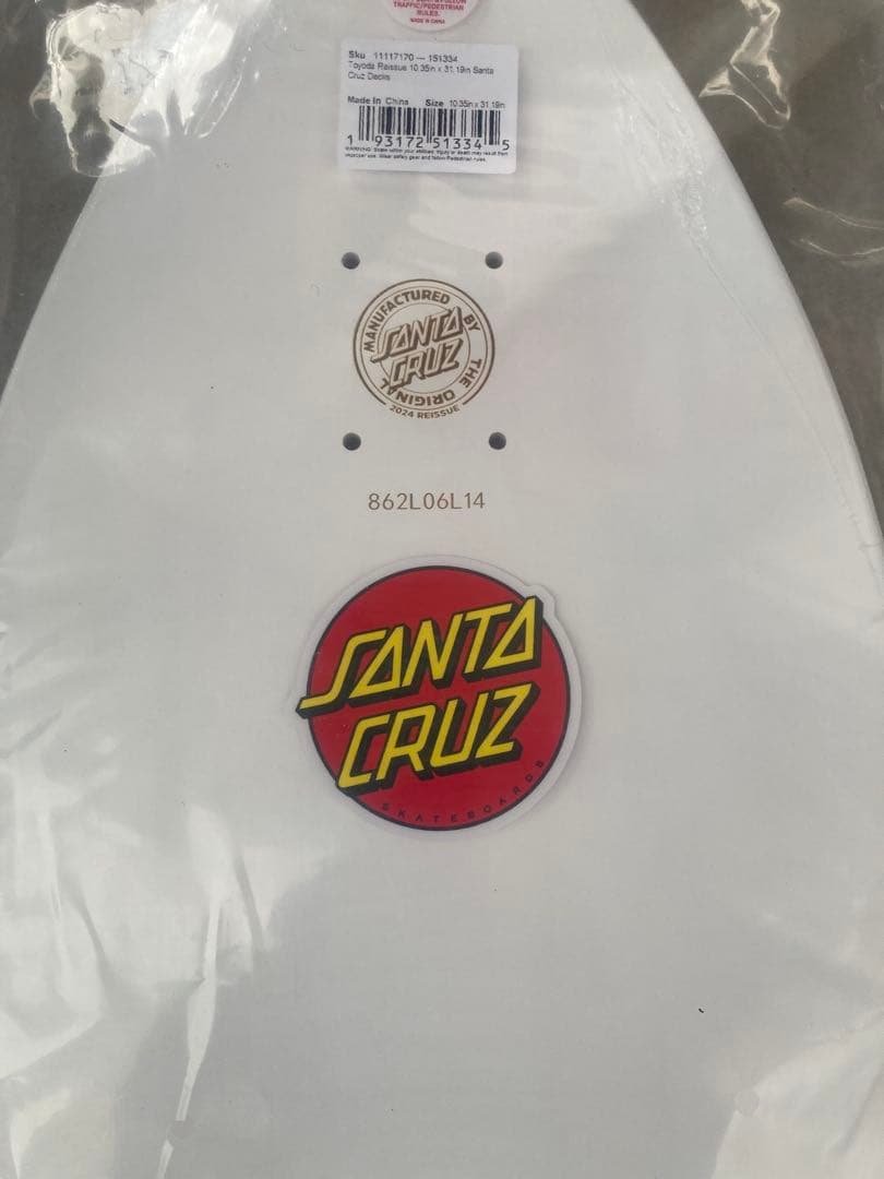 未使用 SANTA CRUZ TOYODA オールドスクール デッキ 10.35