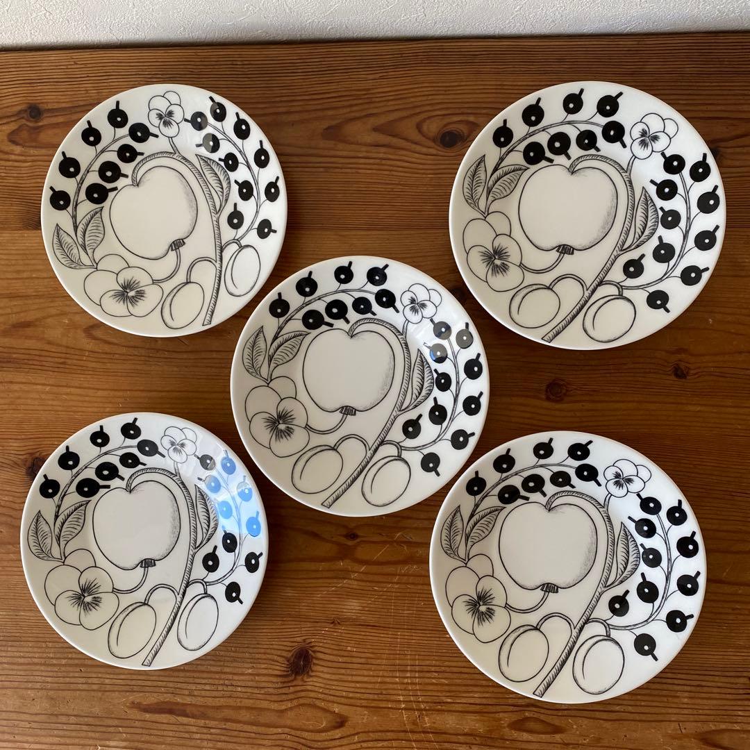 旧ロゴ　アラビア社ブラックパラディッシ16.5㎝ ARABIA アラビア Paratiisi パラティッシ ブラック ソーサー プレート