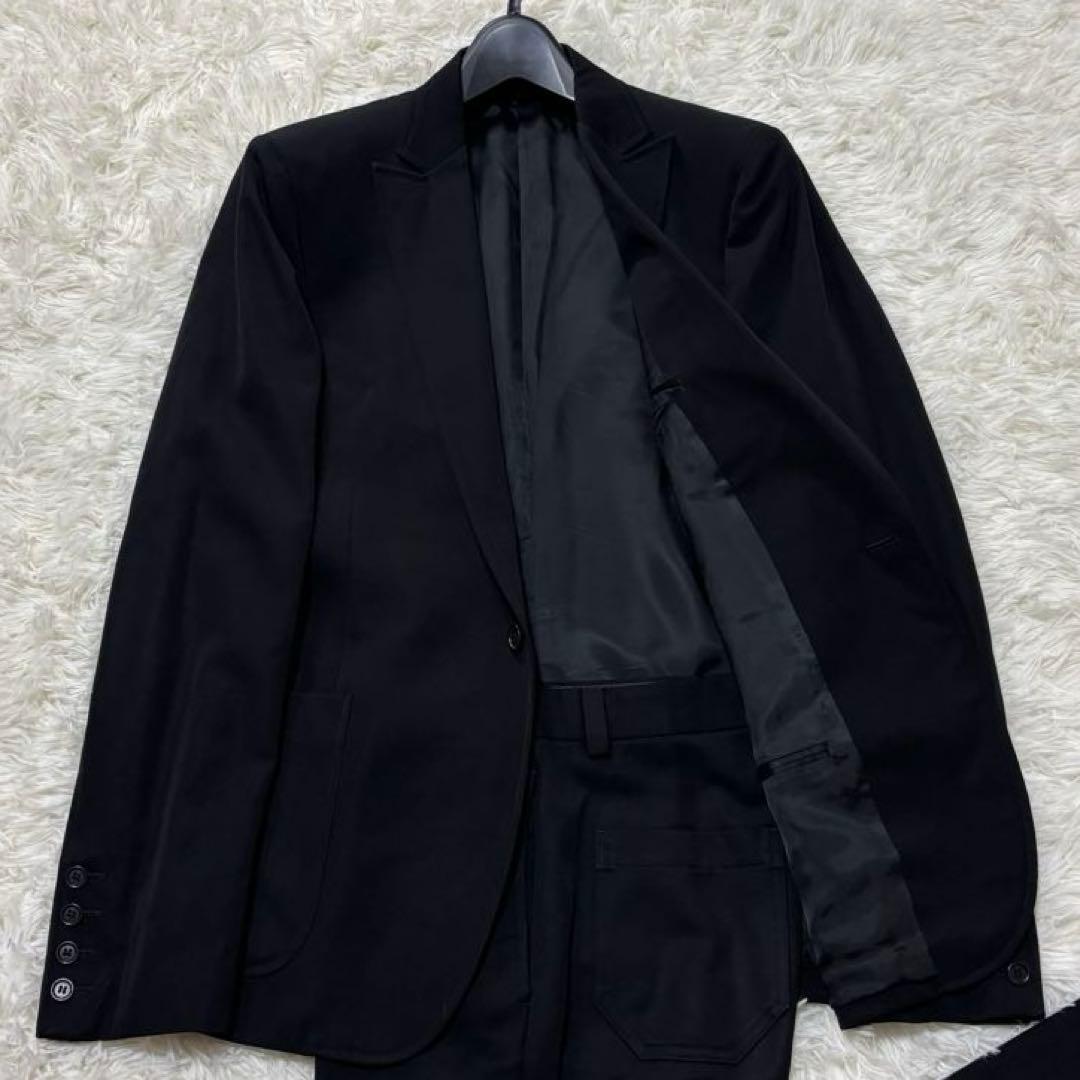 COSTUME NATIONAL HOMME ブラック1B シングル スーツ48 CoSTUME NATIONAL HOMME コスチュームオム メンズ セットアップ