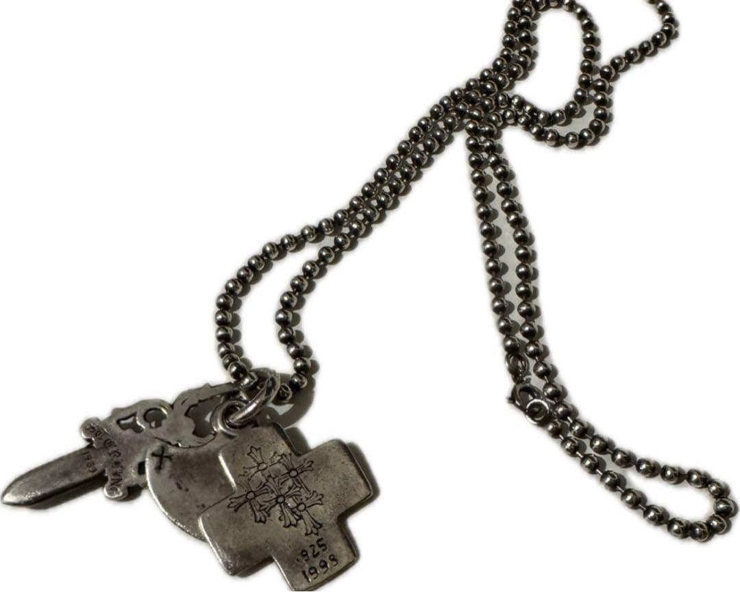 モ*ガ様 クロムハーツボールチェーン CHROME HEARTS☆1ボール タイニーCHクロス + ボールチェーン (CHROME