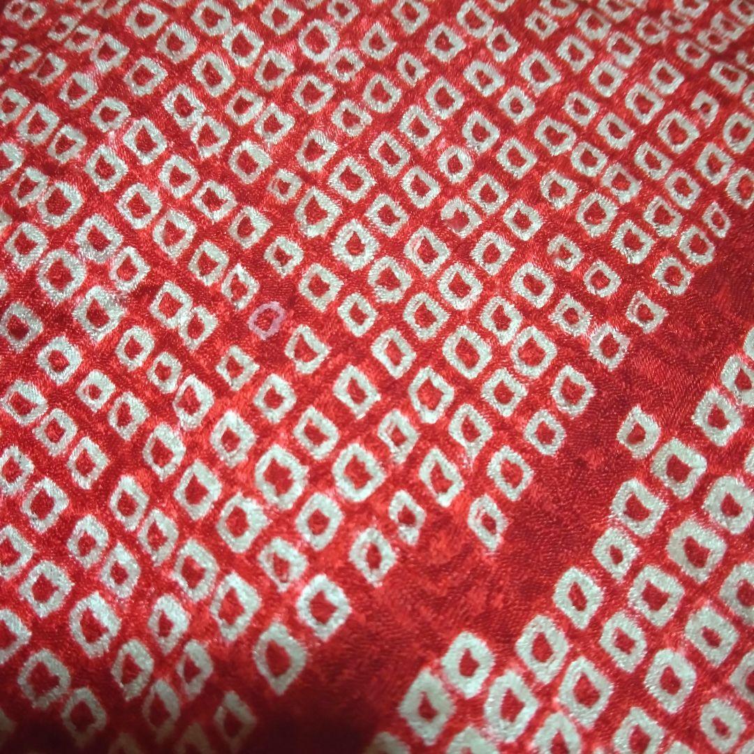 正絹綸子☆本絞＆刺繍☆絞りの粒もフレッシュ☆極上グレードの3歳