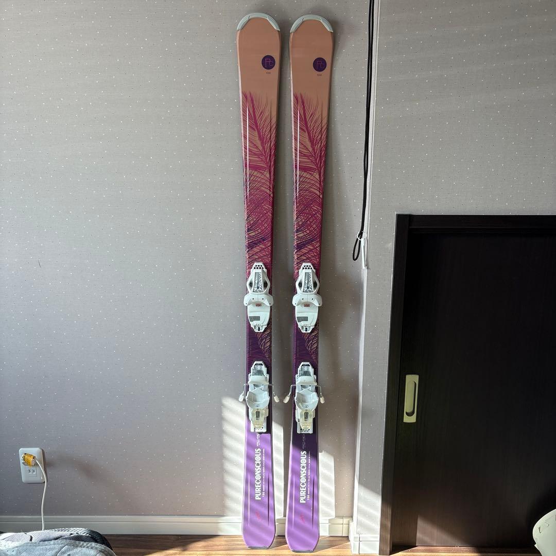 レディース　スキー板 ビンディング　ストック　セット スキー板 スキーセット レディース スキー4点セット 〔ステップアップ