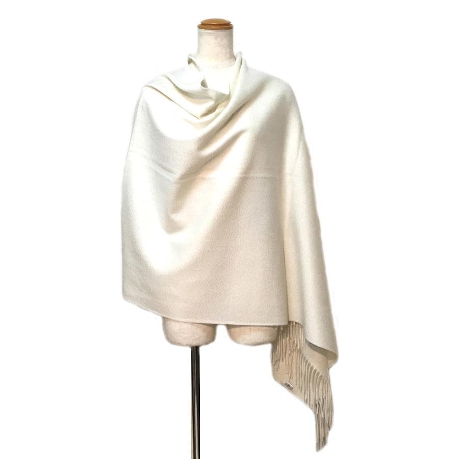 ラスト1枚値下70㎝×200超大判無染色 100% カシミヤストールWHT新品 ラスト1枚値下70㎝×200超大判 100% カシミヤストールマフラーWIN新品