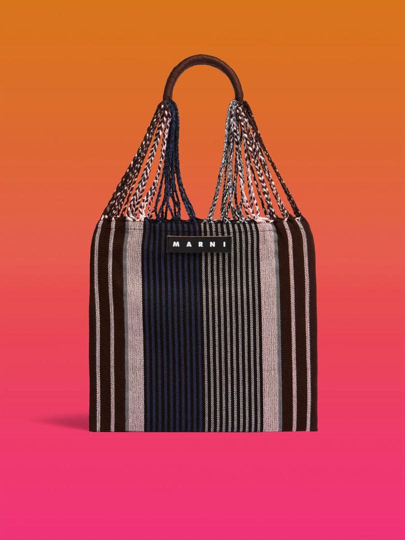 【新品未使用】MARNI ストライプ トートバッグ MARNI（マルニ） マルニフラワーカフェ トートバッグ ストライプ