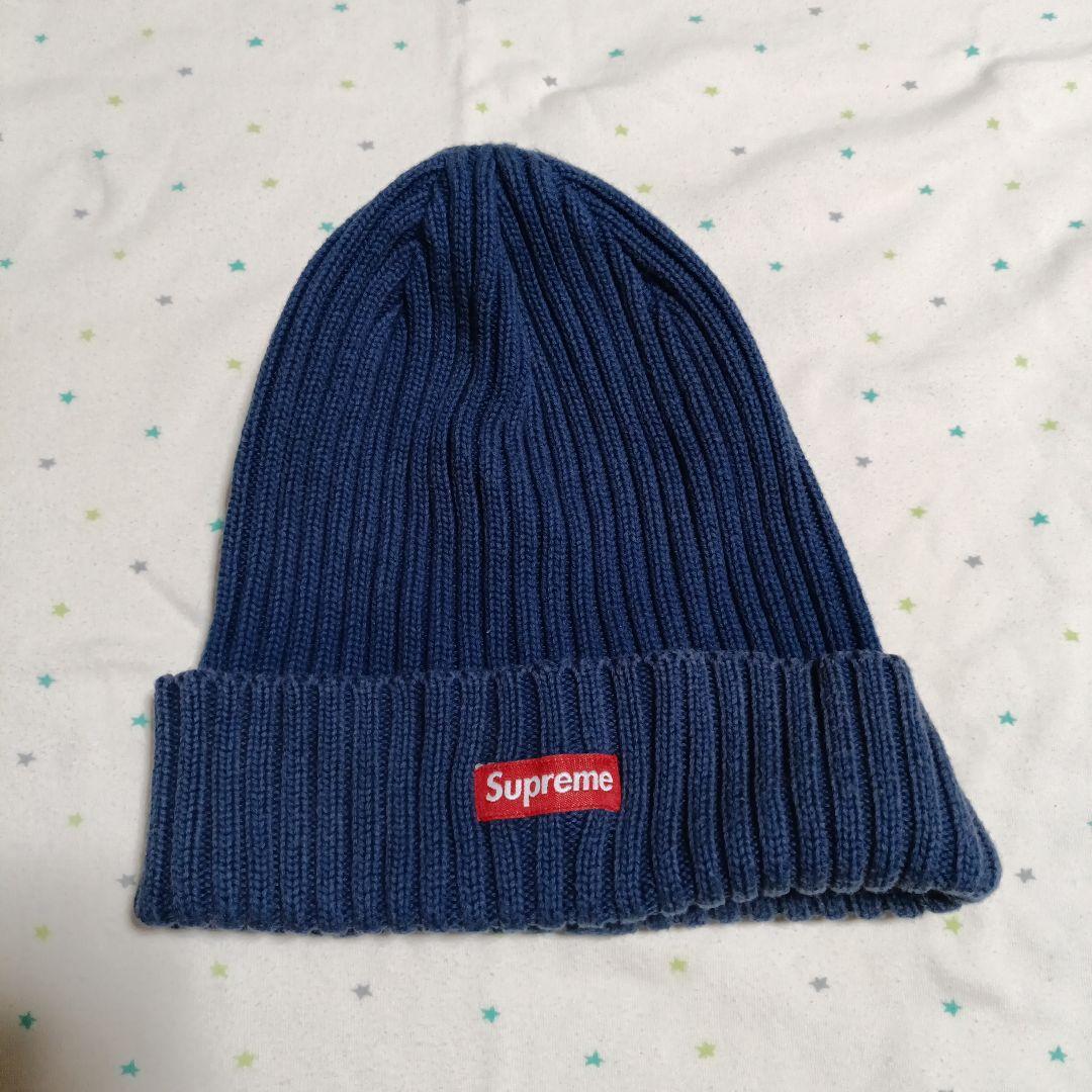 Supreme ネイビー ビーニー ボックスロゴ - メルカリ