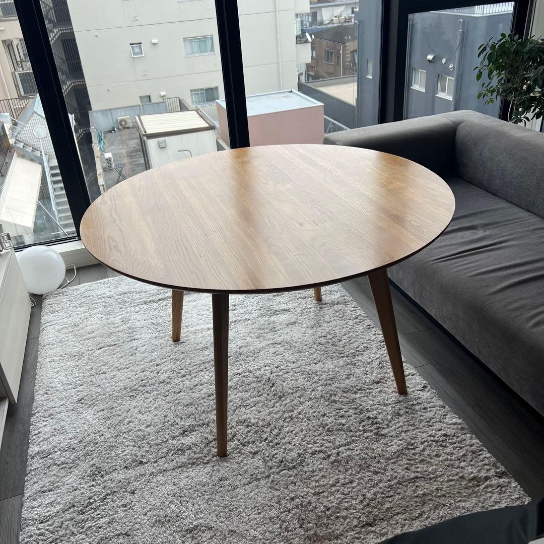 【最終価格】円形木製ダイニングテーブル 120cm ※10/2まで 丸いダイニングテーブル｜家族の会話が弾む国産ひのき無垢テーブル