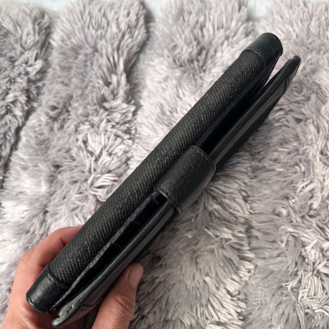 GUCCI✨GGキャンバス シルバーロゴ Wホック ブラック シボレザー 長