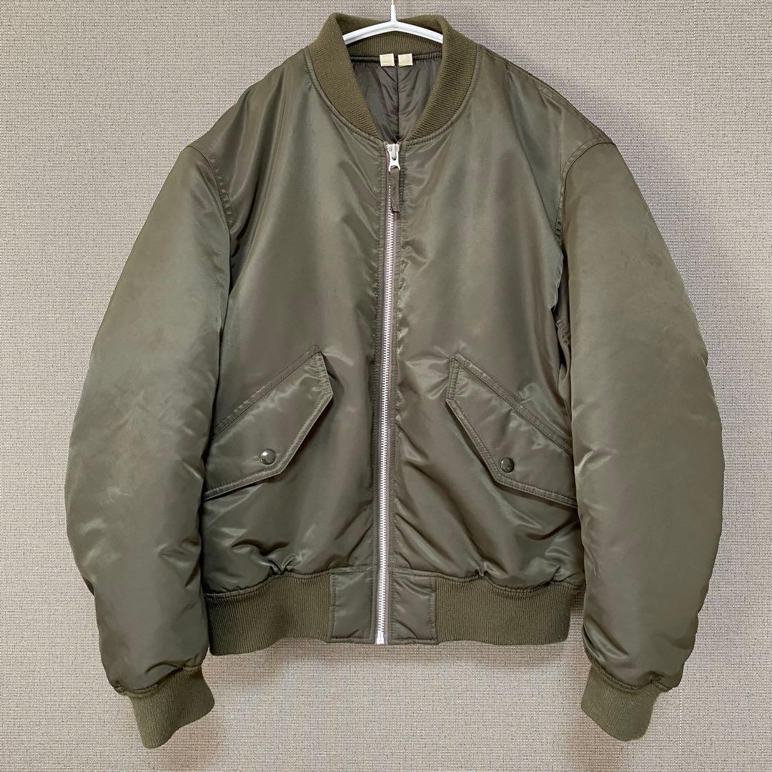 UNIQLO ユニクロ MA-1 ブルゾン カーキ グリーン 中綿入り - メルカリ