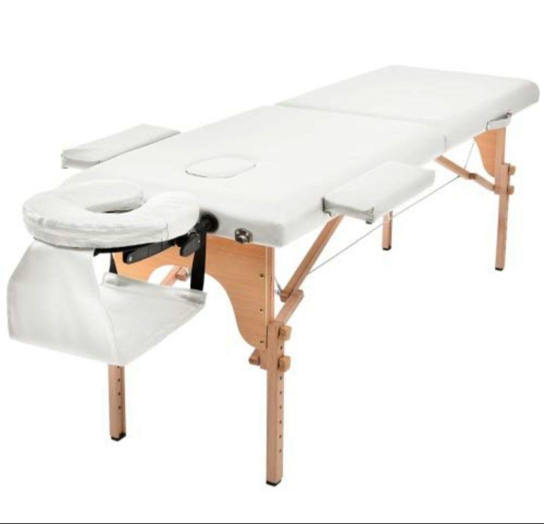 マッサージベッド　施術ベッド　折りたたみベッド　ホワイト Amazon.co.jp: MDDKOP マッサージベッド 施術ベッド 折りたたみ 整体