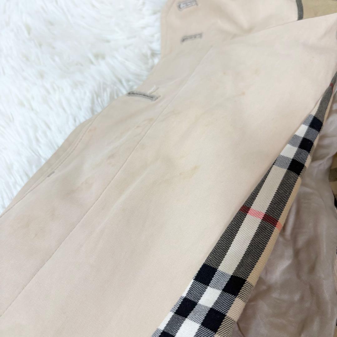 バーバリーズ フード付きステンカラーコート ベージュ系 ノバチェック