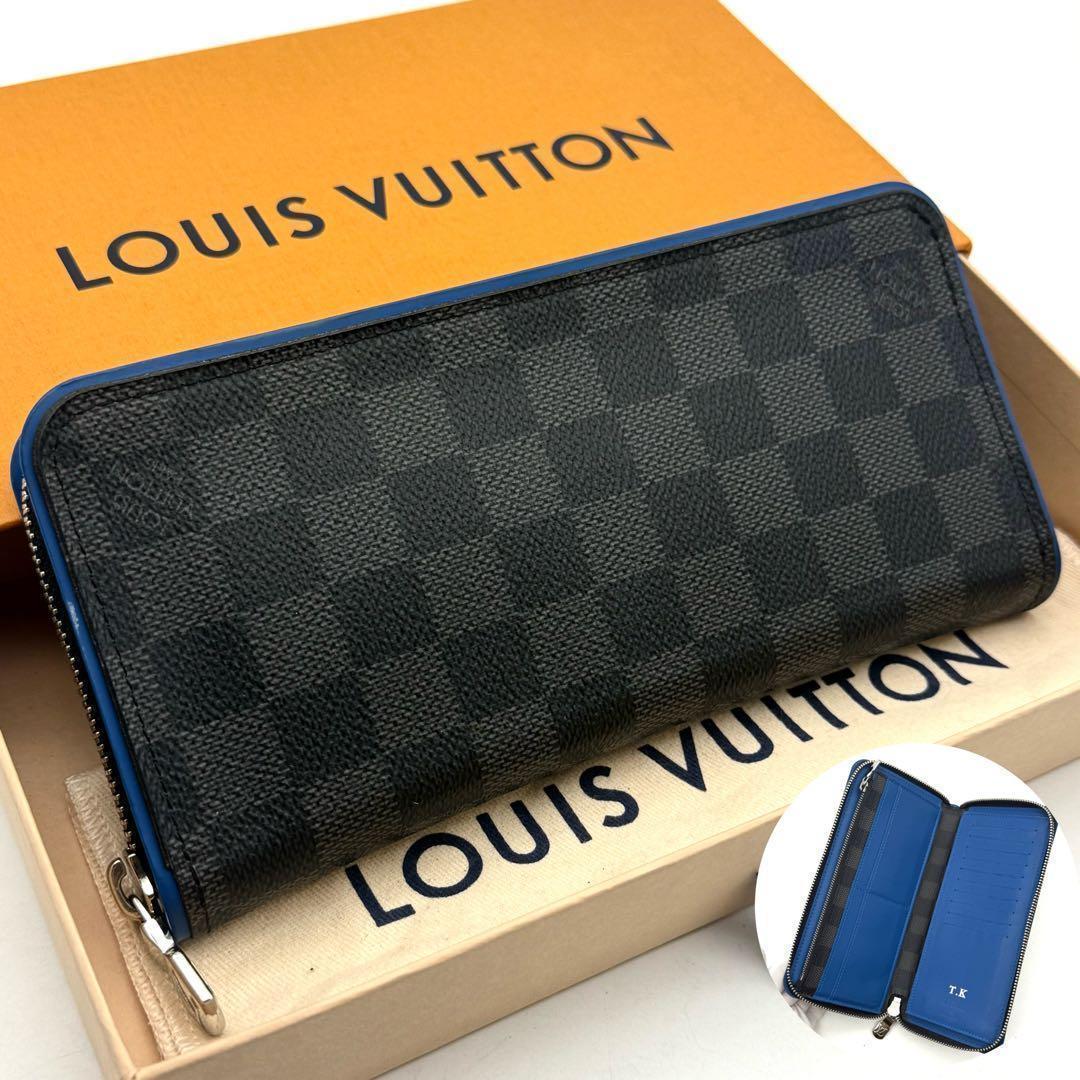 【新品近い】ルイヴィトン ダミエ グラフィット ヴェルティカル 長財布 ジッピー・ウォレット ルイヴィトン 長財布 ジッピーウォレット ヴェル