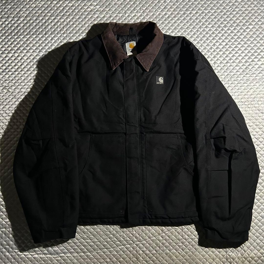 と*〜様 ビ*ー様 00s USA トラディショナルジャケット ナイロン 黒 テ a1024-3.jpg