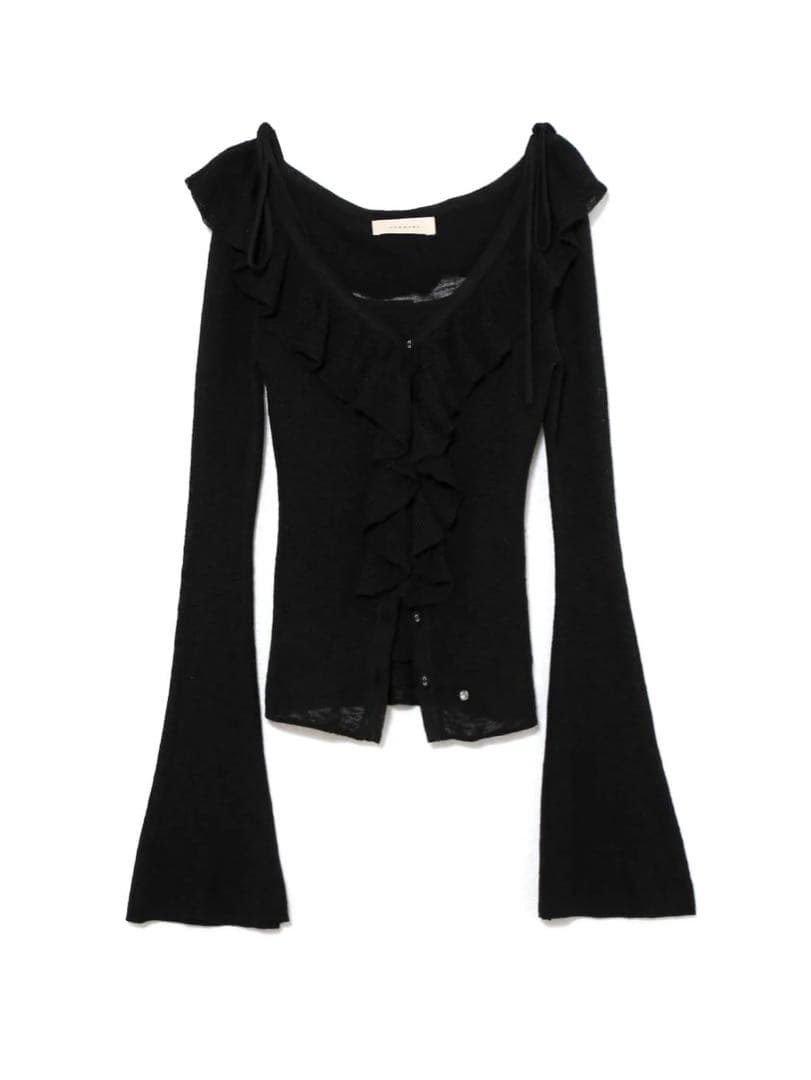 トップス andmary Fiona ruffle tops black ANDMARY】Fiona ruffle tops
