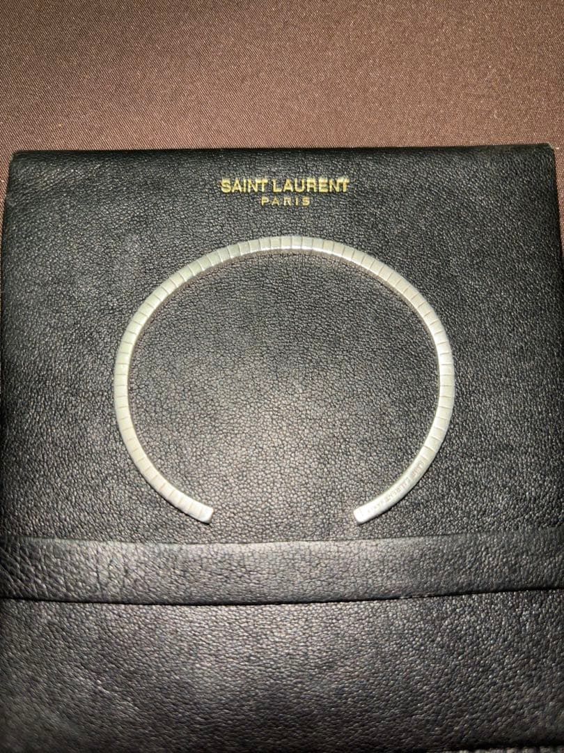 SAINT LAURENT ブレスレット シルバーバングル ギャランティカード SAINT LAURENT サンローラン メンズ レディース ブレスレット CURB