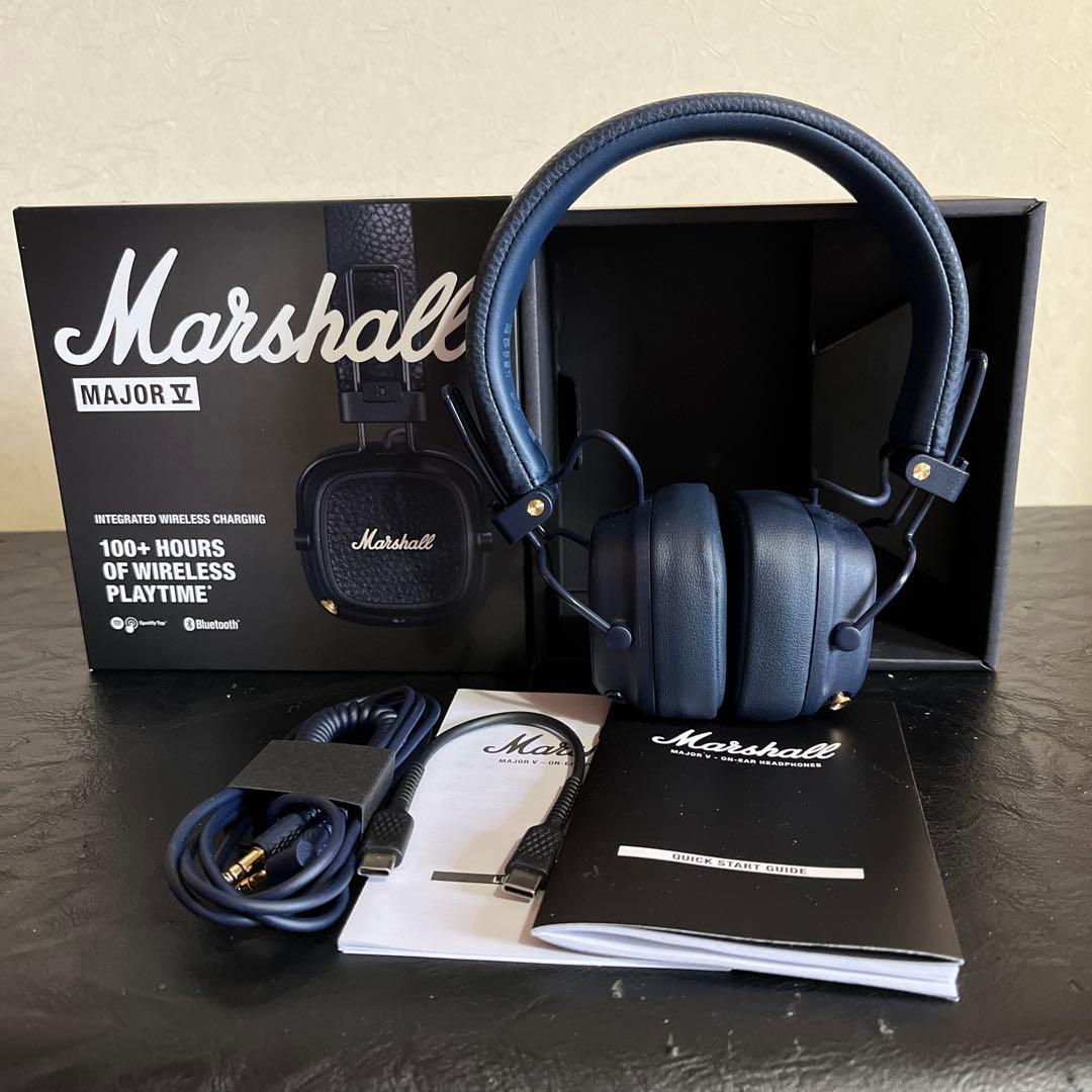 Marshall MajorⅤ ヘッドホン　ネイビー　メジャー5 ほぼ新品　完品 Marshall Major V Midnight Blue 新品｜フジヤエービック