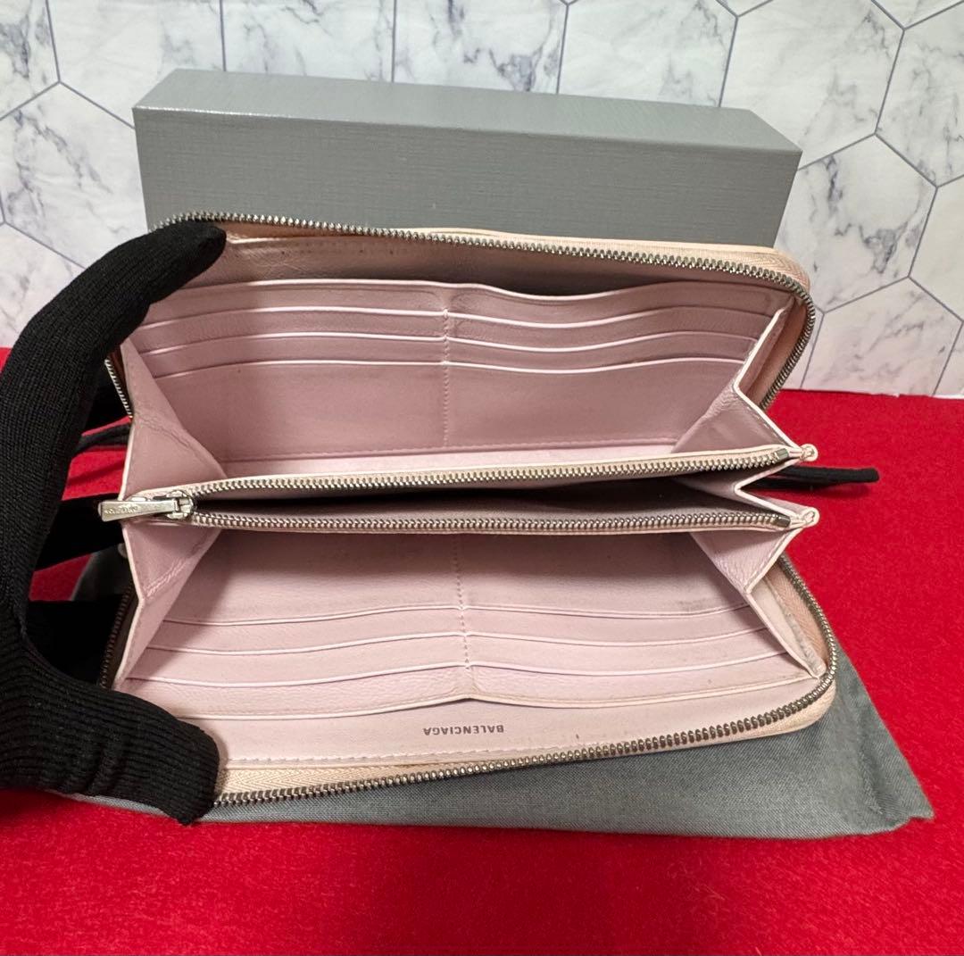 BALENCIAGA バレンシアガ ラウンドジップ 長財布 ブラック レザー