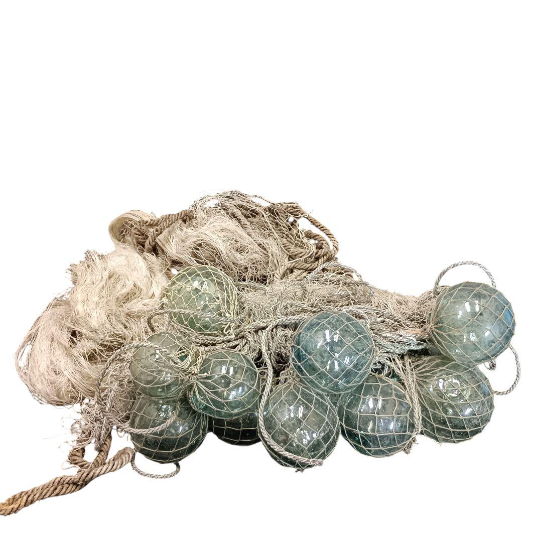 漁業用　浮き球　レトロ　ガラス　15個セット 漁業用のガラス製浮玉をアップサイクルしたグラスウェア「DOUBLE F