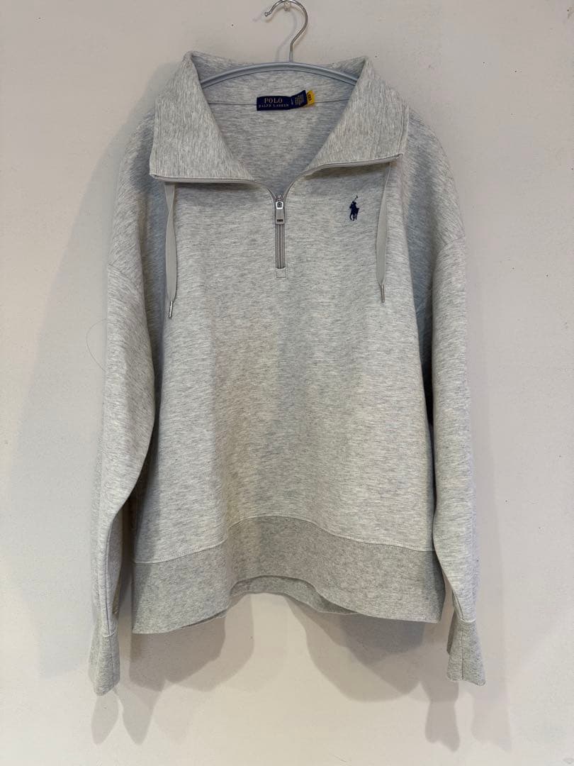 Polo Ralph Lauren グレー ハーフジップスウェット LG Polo Ralph Lauren ポロラルフローレン ハーフジップスウェット