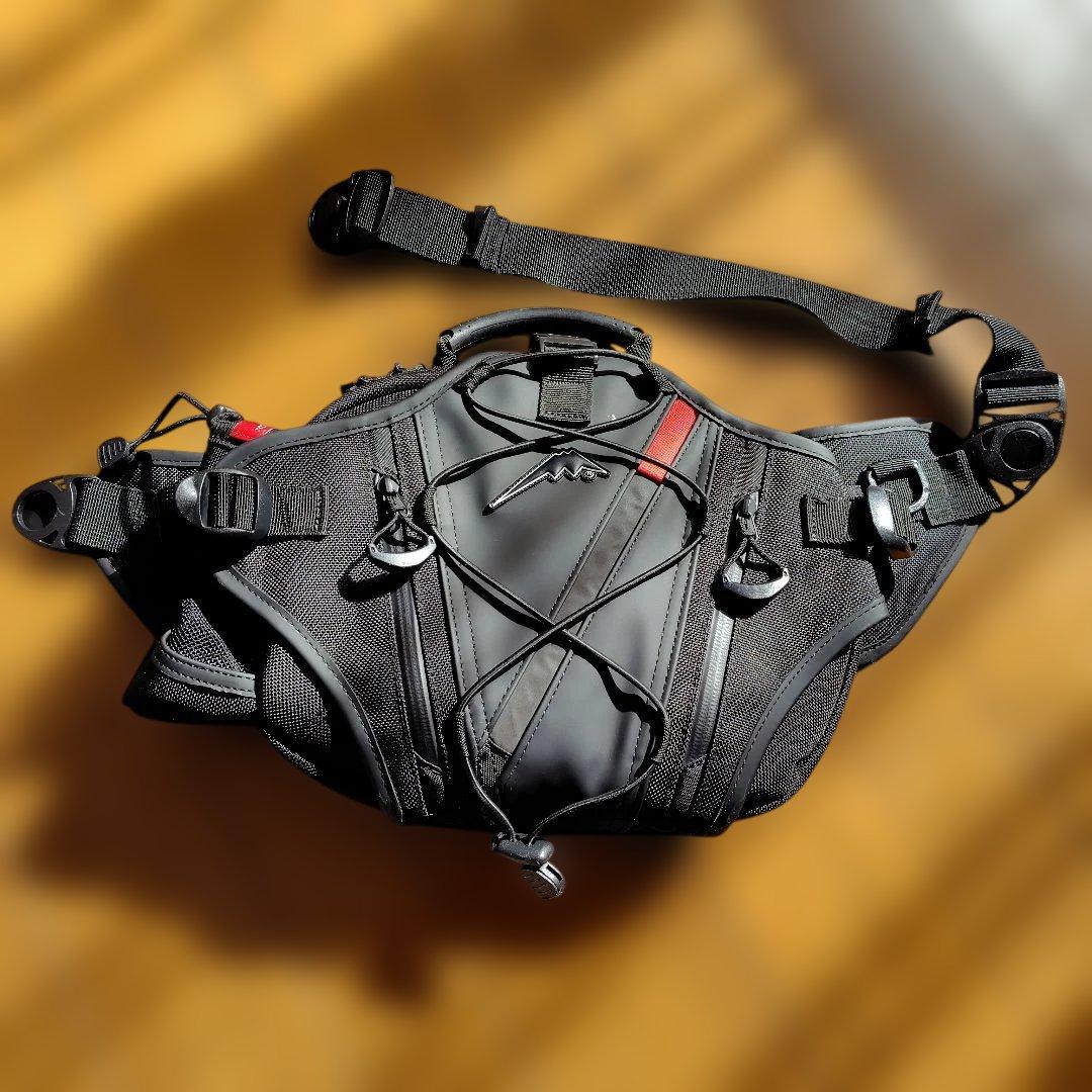 値下げしました！・クシタニ・ブラック ナイロン ボディバッグ K-3590 ボディバッグ クシタニ｜KUSHITANI JAPAN