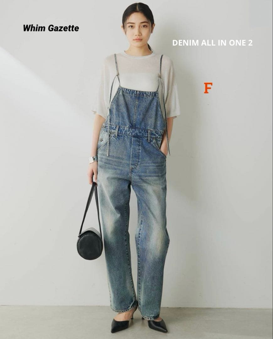 ✨美品✨ウィムガゼットWhim Gazette デニムオールインワン2( F ) Whim Gazette(ウィム ガゼット)｜デニムオールインワン2/インディゴ の