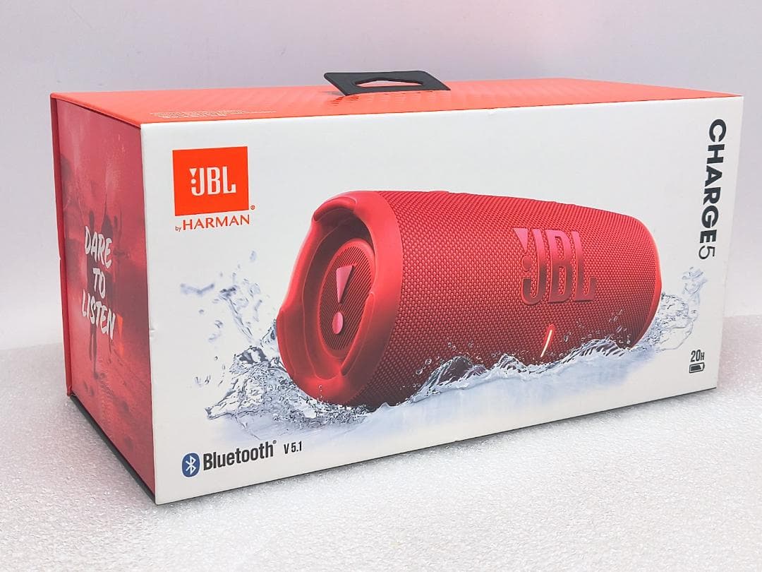 【新品保証有】防水ポータブルスピーカー JBL CHARGE 5 RED JBL Charge 5 | モバイルバッテリー機能付きポータブル防水スピーカー