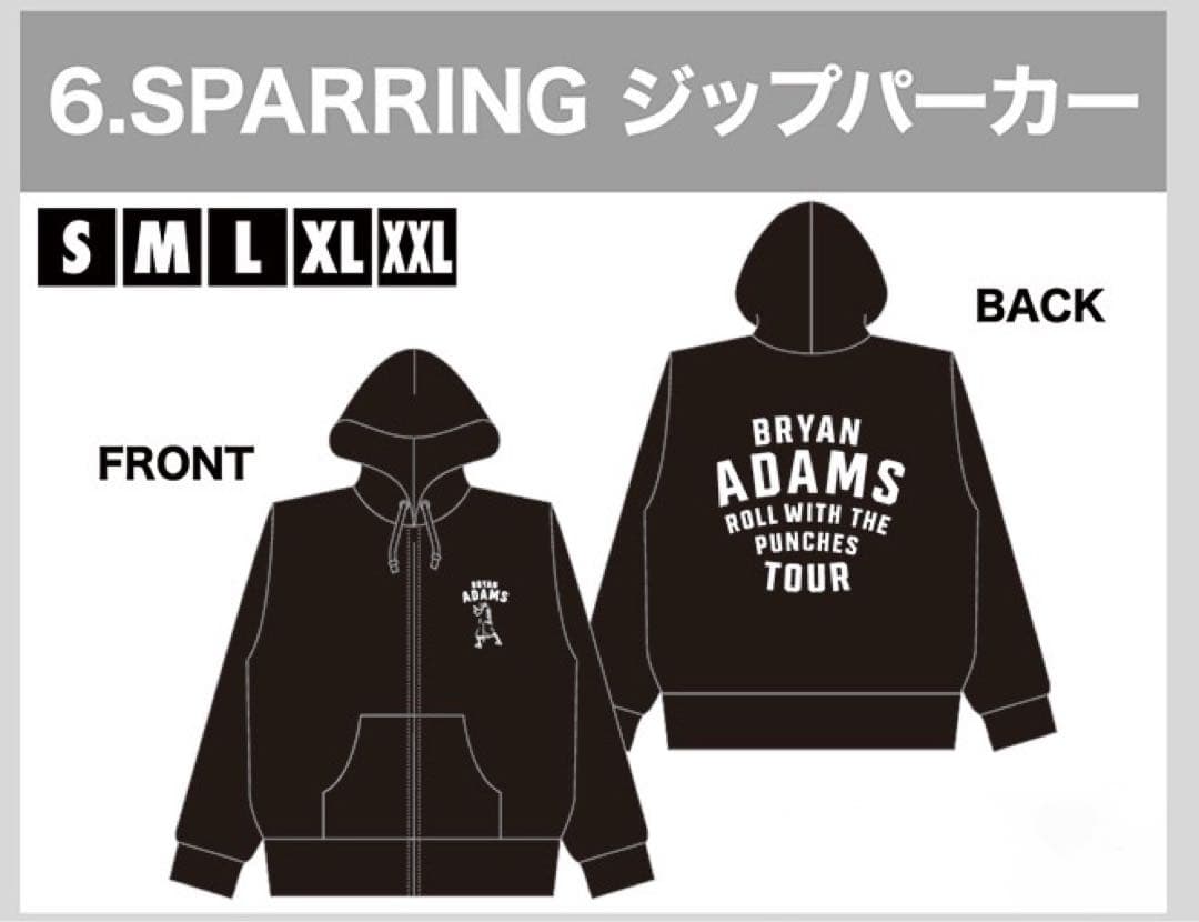 Bryan Adams 2026 ツアー　ジップパーカー　サイズXL アルビレックス新潟 26BE PART ALBIREX フルジップパーカー（ブラック