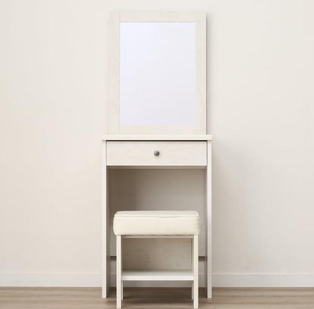 ホワイト ドレッサー(ニトリ) 1引き出し付き 一面鏡ドレッサー(DR-013 WW) | ニトリネット【公式】 家具