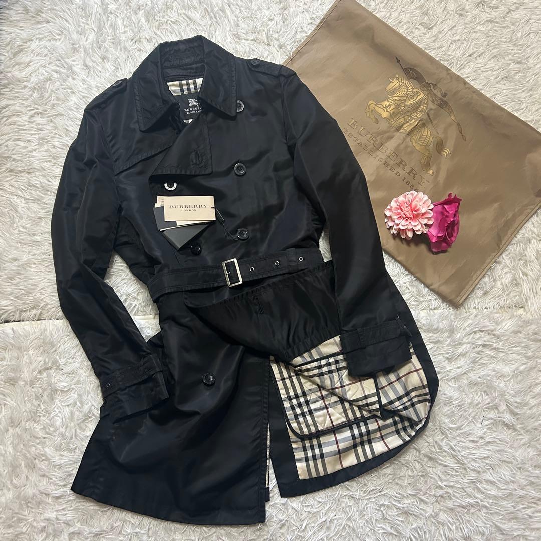 L】バーバリーブラックレーベル ライナー ベルト トレンチコート ノバ