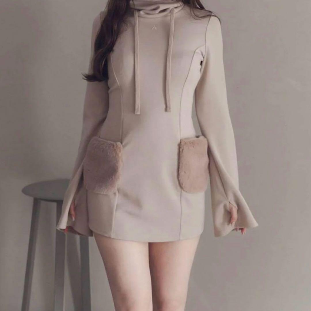最安値】ANDMARY Fur pocket mini dress - メルカリ