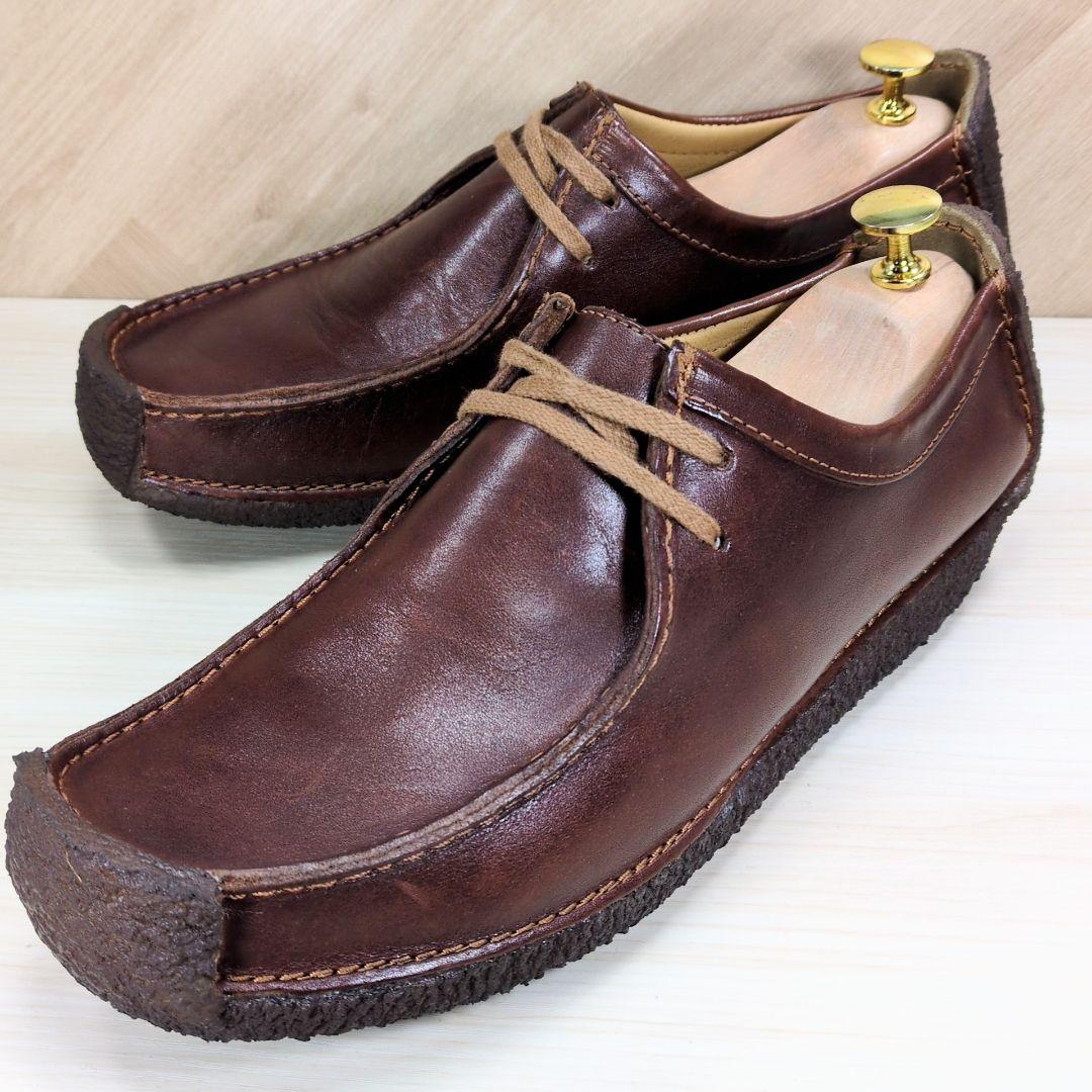 クラークス 26.0cm レザー ワラビー ナタリー ブラウン S480