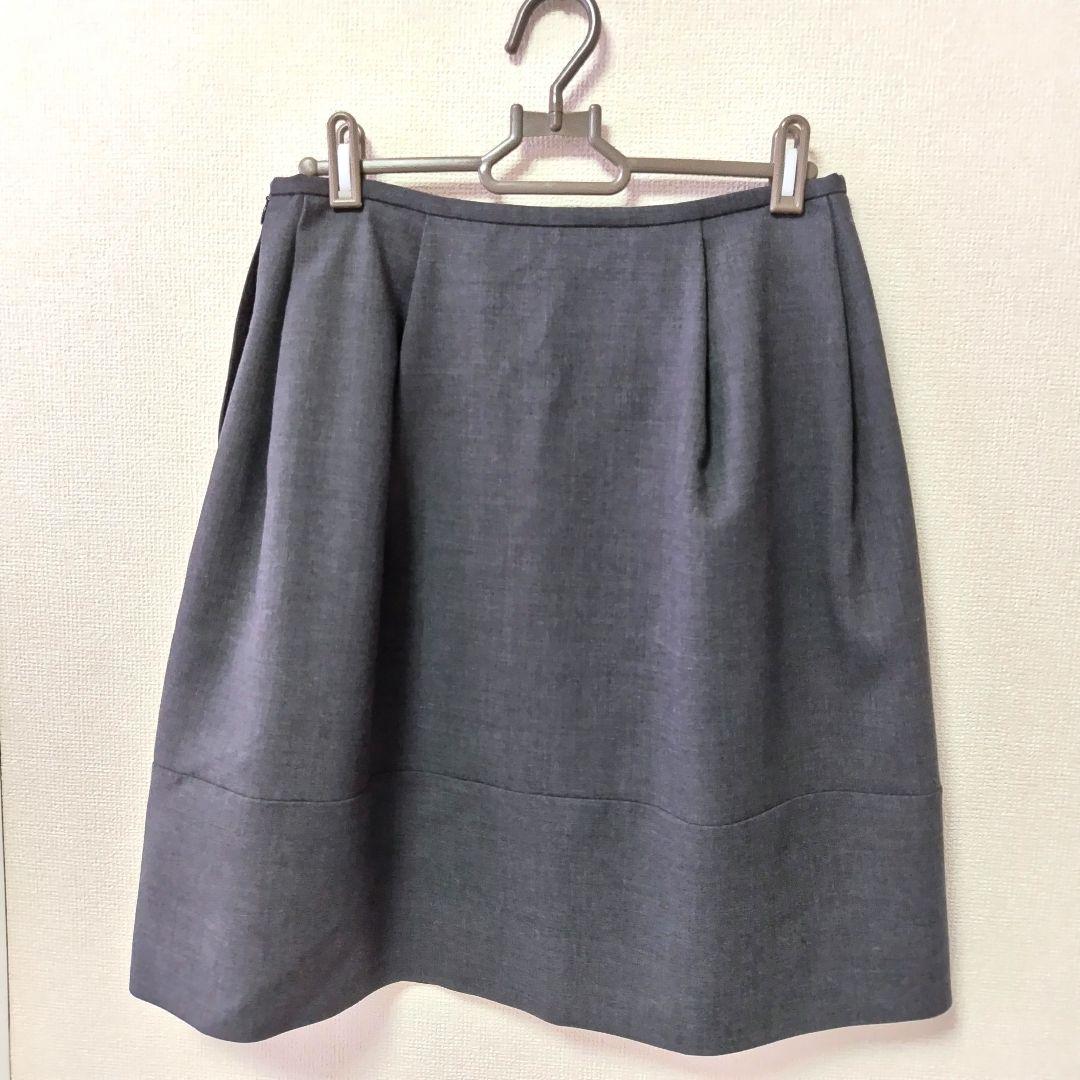 FOXEY フォクシー フレアスカート 40 グレー 日本製 - メルカリ